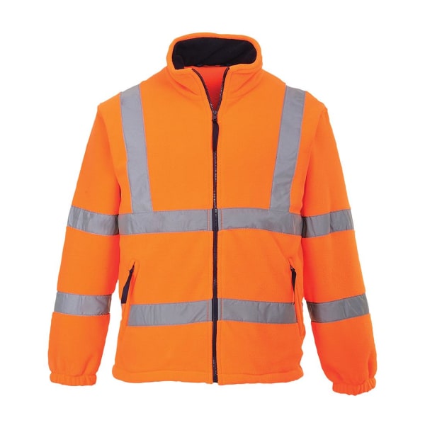 Portwest Herr Fleece Hi-Vis Safety Coat 4XL Orange Orange 4XL