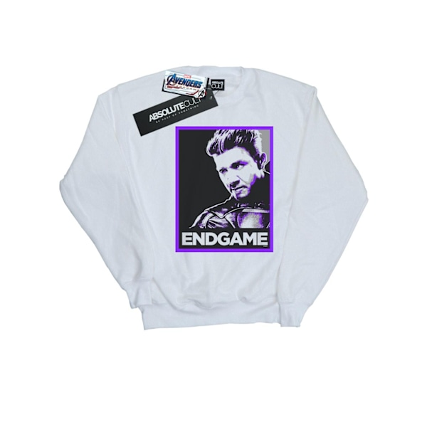 Marvel Mens Avengers Endgame Hawkeye Poster Sweatshirt L Vit White L