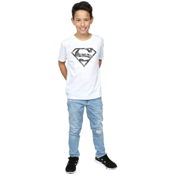 DC Comics Boys Superman Marble Logo T-shirt 5-6 år Vit White 5-6 Years