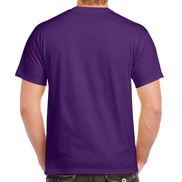 Gildan Herr T-shirt i Tjock Bomull Storlek S Lila Purple S