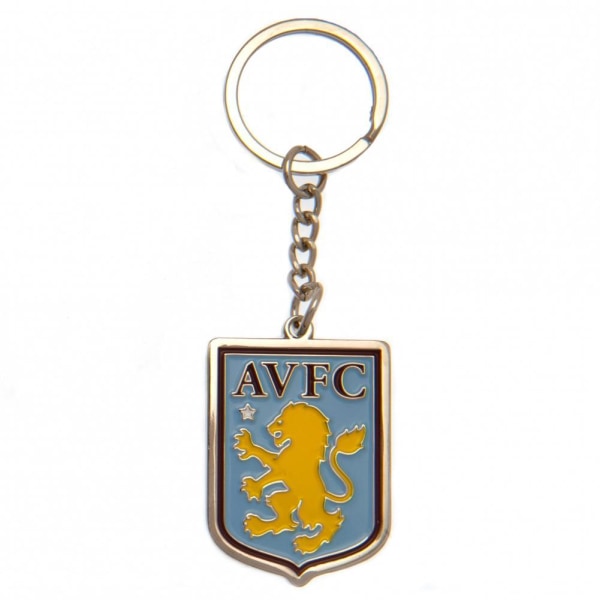 Aston Villa FC Crest Nyckelring One Size Himmelsblå/Gul Sky Blue/Yellow One Size