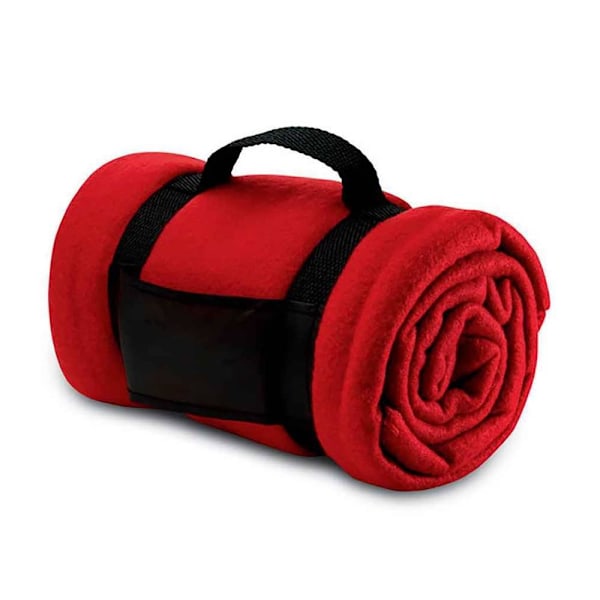 SOLS Stavenger Fleece Pläd Filt One Size Röd Red One Size