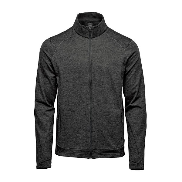 Stormtech Treeline Performance Track Jacket för män XL Black Heath Black Heather XL