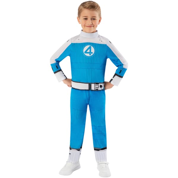 Fantastic Four Barn-/Barnkostym 7-8 år Blå/Vit Blue/White 7-8 Years