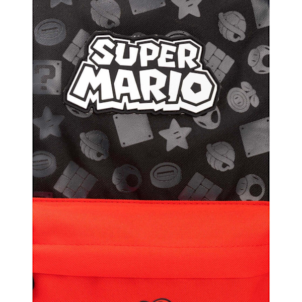 Super Mario All-Over Print Ryggsäck One Size Svart/Röd Black/Red One Size