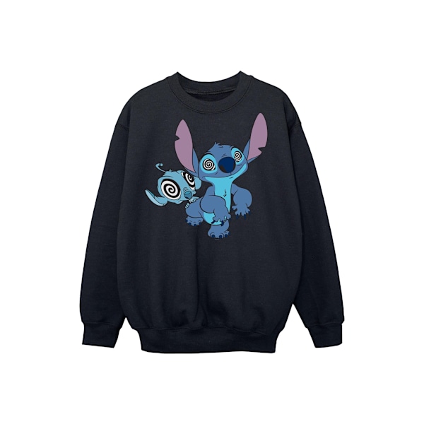 Disney Boys Lilo And Stitch Hypnotized Sweatshirt 9-11 År Bl Black 9-11 Years