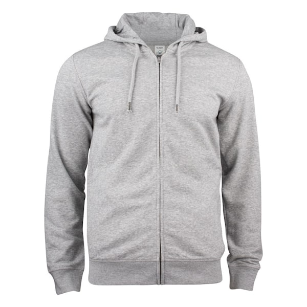 Clique Premium ekologisk bomull full zip huvtröja M grå melerad Grey Melange M
