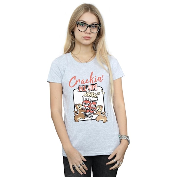 Disney Dam/Kvinnor Chip N Dale Crackin Me Up Bomull T-shirt X Sports Grey XXL