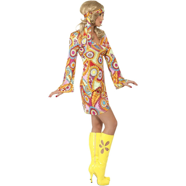 Smiffys Dam/Dam 60-tals Hippie Kostymset S Flerfärgad Multicoloured S