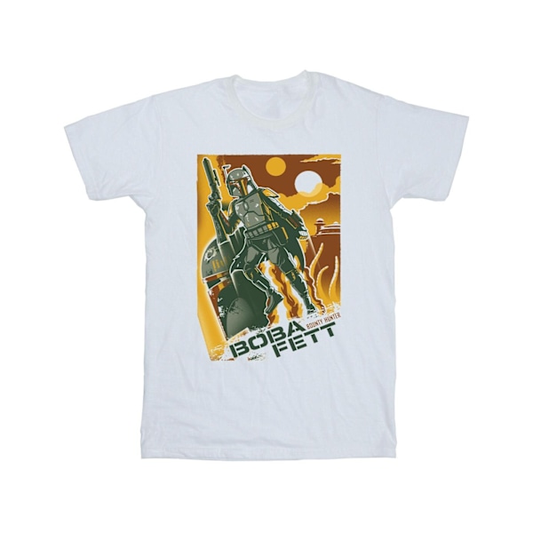 Star Wars Boys Boba Fett Collage T-shirt 12-13 år Vit White 12-13 Years