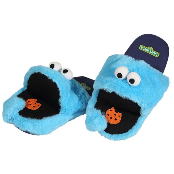 Sesamgatan Unisex Vuxen Kakmonstret Tofflor L-XL Blå Blue L-XL