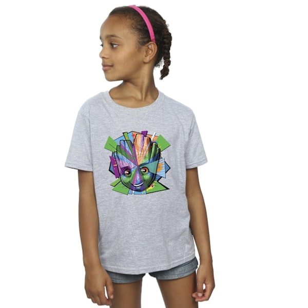 Marvel Girls Guardians Of The Galaxy Groot Shattered Bomull T-S Sports Grey 5-6 Years