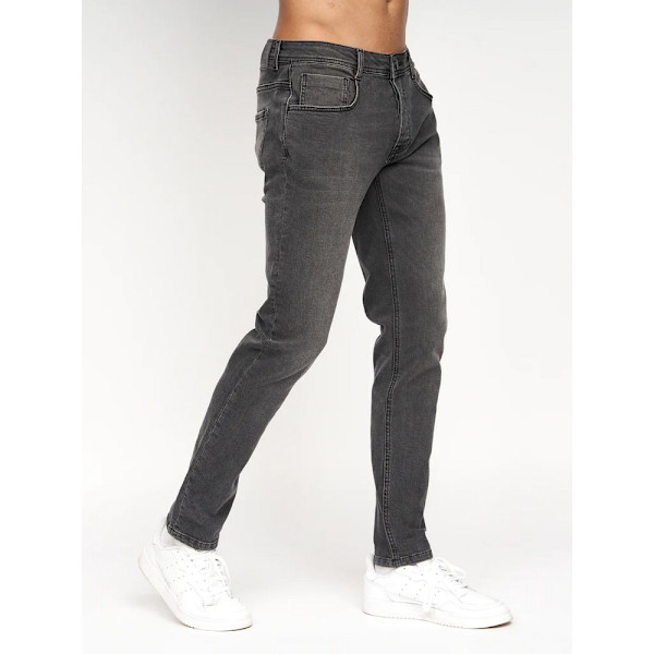 Crosshatch Sheldons Slim Jeans 36R Mörk Kol Dark Charcoal 36R