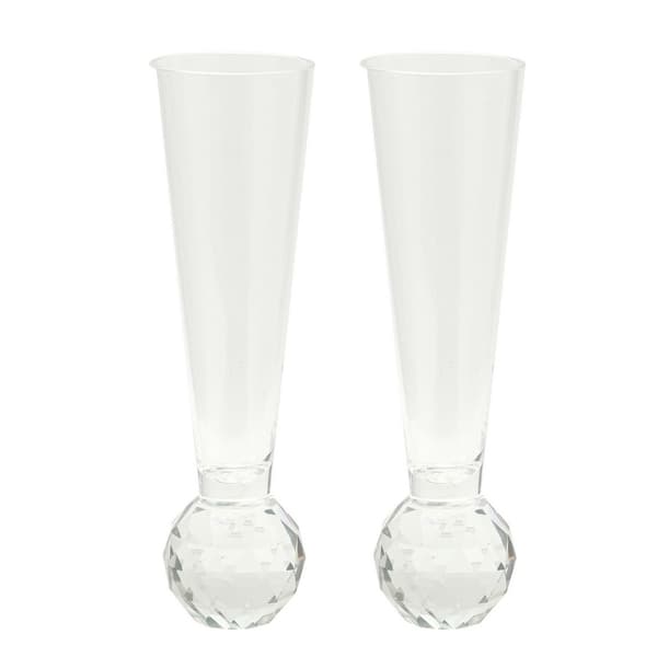 Hestia Diamantbollbas Räfflat Champagneglas (2-pack) En Storlek Clear One Size