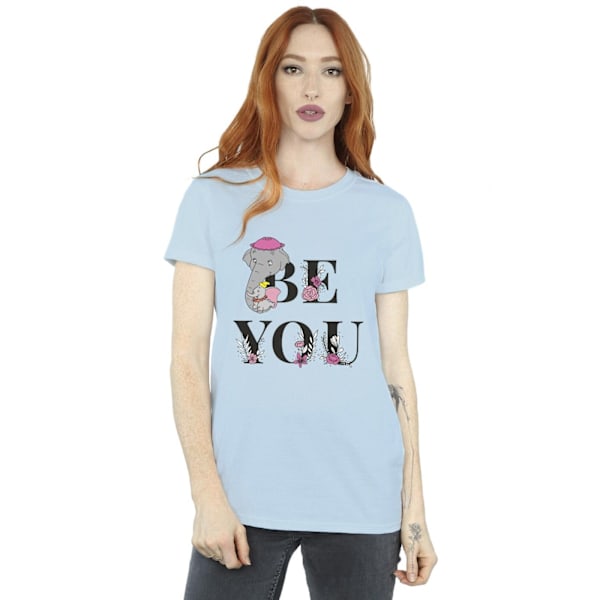 Disney Dam/Damer Dumbo Be You Bomull Boyfriend T-shirt XXL Baby Blue XXL