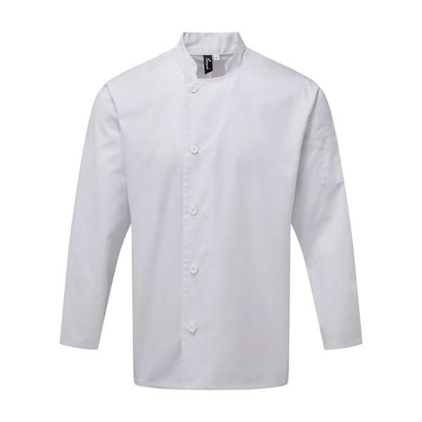 Premier Unisex Vuxen Kockjacka med Lång Ärm 4XL Vit White 4XL