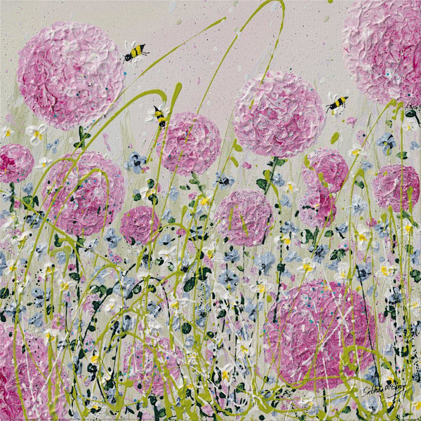 Siobhan McEvoy Honey Bees Poster 40cm x 40cm Multifärgad Multicoloured 40cm x 40cm