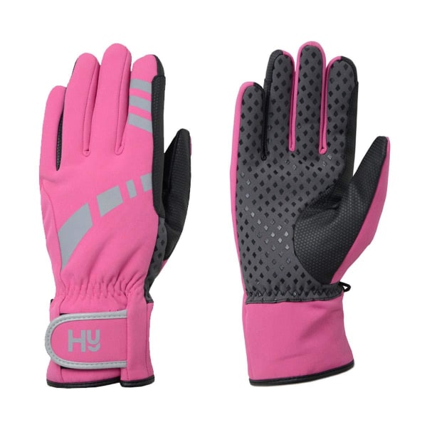 Hy5 Adults Reflekterande Vattentäta Multipurpose Gloves XS Hot Pin Hot Pink/Grey XS
