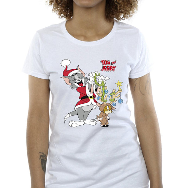 Tom & Jerry Dam/Damjul Jul Ren T-shirt i Bomull M Vit White M