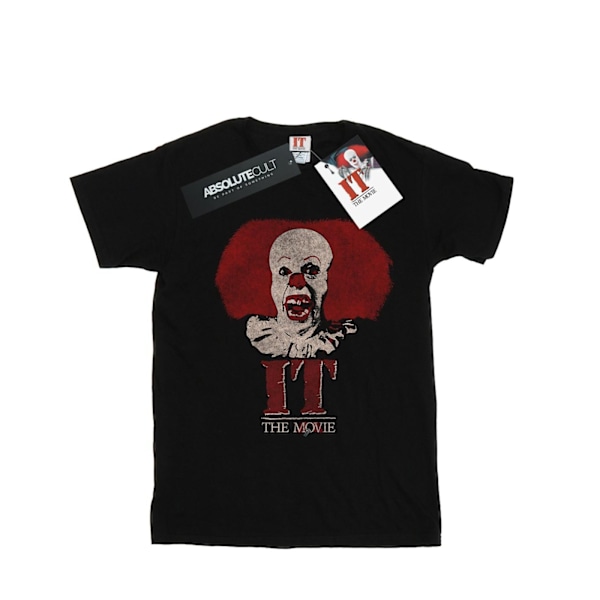 It (1990) Dam/Kvinnor Pennywise Clown Logo Bomull Boyfriend T Black XXL