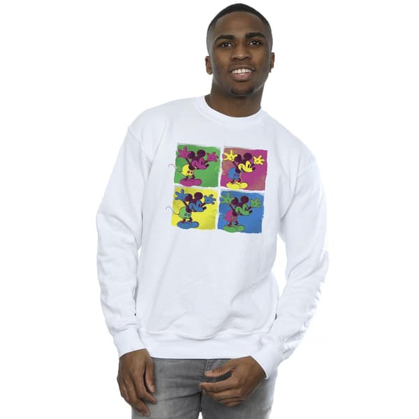 Disney Herr Mickey Mouse Pop Art Sweatshirt S Vit White S
