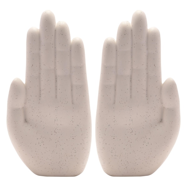 Hestia Set med 2 Bokstöd Keramikhänder One Size Vit White One Size
