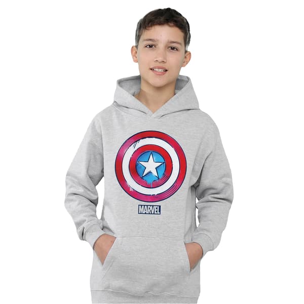 Captain America Barn/Barn Drip Shield Heather Tröja med Huva Athletic Heather 9-11 Years