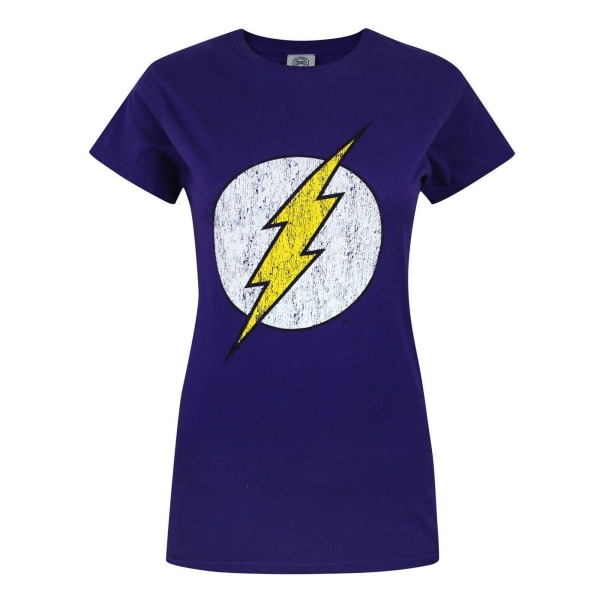 Flash T-shirt med logotyp för damer/damer L Lila Purple L