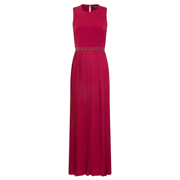 Little Mistress Dam/Damer Madison Dekorerad Midja Maxi Dr Berry Pink 10 UK