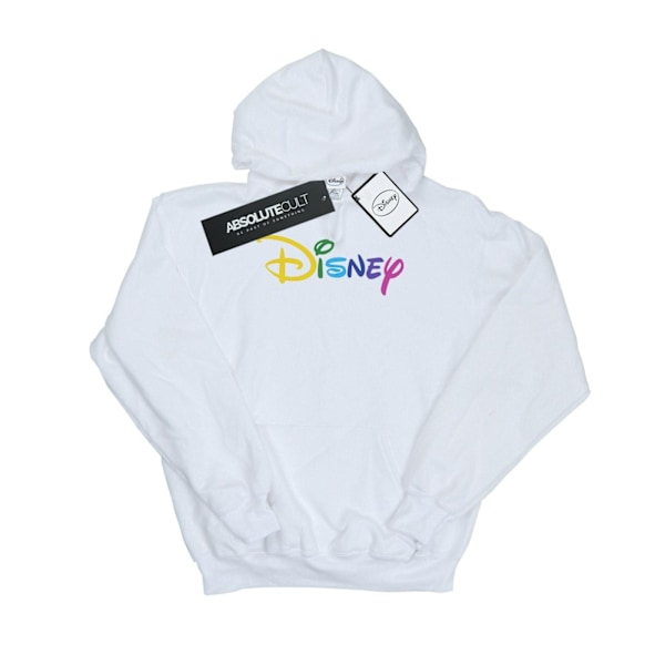 Disney Girls Colour Logo Hoodie 12-13 år Vit White 12-13 Years