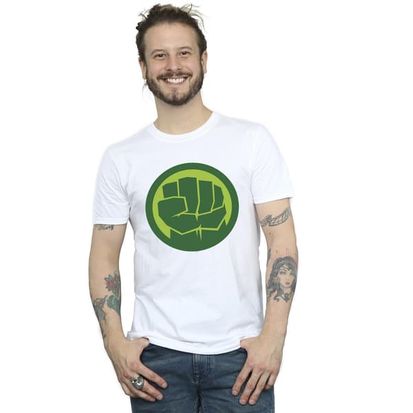 Marvel Herr Hulk Bröstlogga T-Shirt L Svart Black L