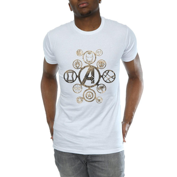 Avengers Infinity War Herr Ikoner Bomull T-shirt S Vit White S