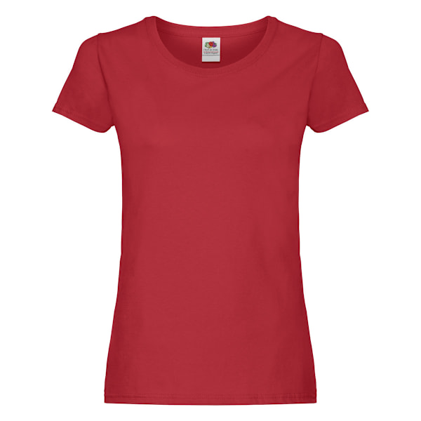 Fruit of the Loom Dam/Dam T-shirt XS Röd Red XS