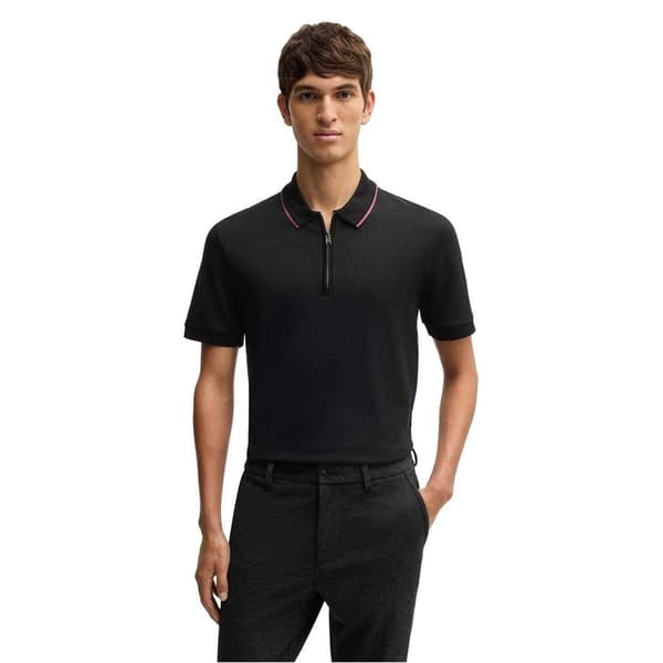 Boss Herr Regular Pikétröja M Svart Black M