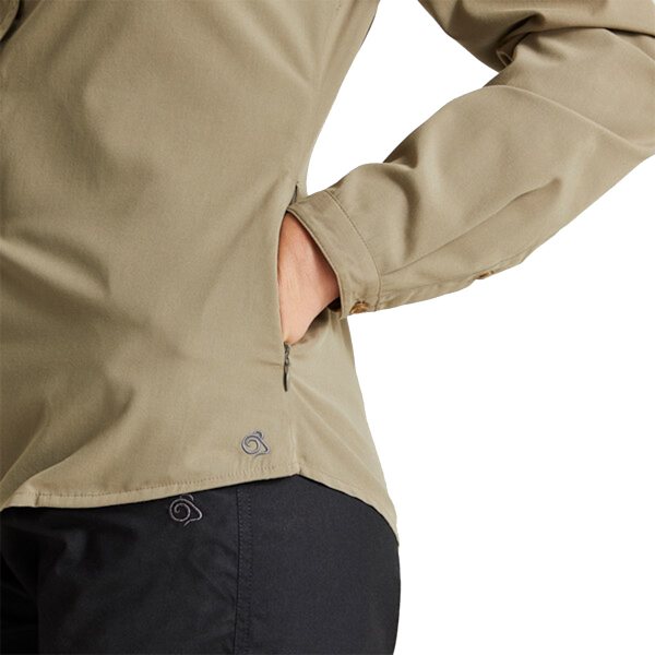 Craghoppers Womens/Ladies Expert Kiwi Long-Sleeved Shirt 16 UK Pebble 16 UK