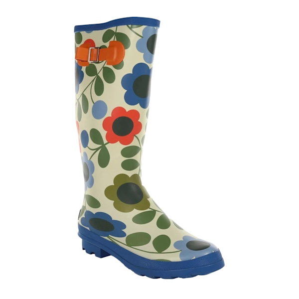 Regatta Dam/Kvinnor Orla Kiely Meadow Floral Wellington Boots Blue/Green 4 UK