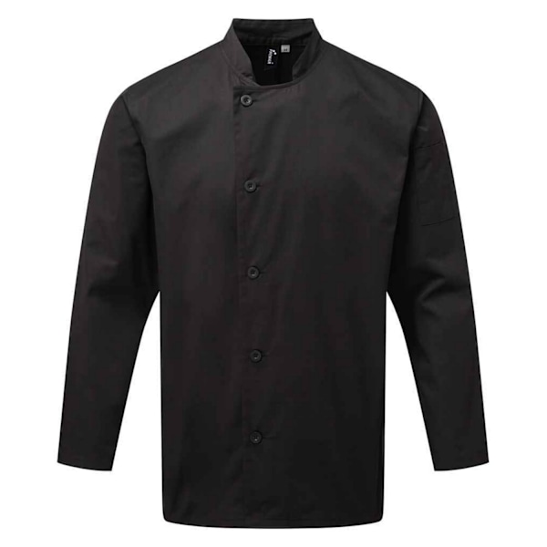 Premier Mens Essential Långärmad Kockjacka XXL Svart Black XXL