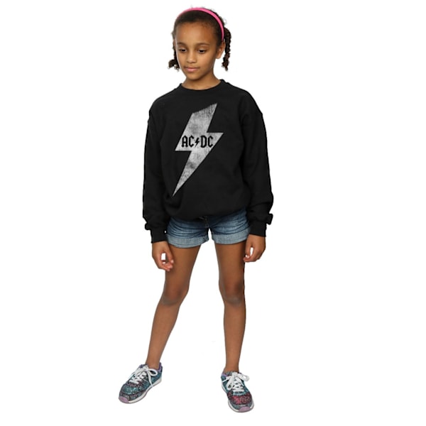 AC/DC Girls Lightning Bolt Sweatshirt 5-6 år Svart Black 5-6 Years