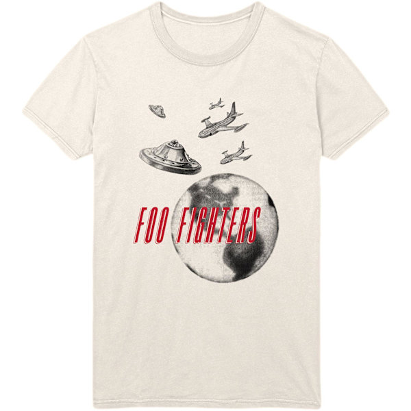 Foo Fighters Unisex Vuxen UFO Planes T-Shirt L Naturlig Natural L