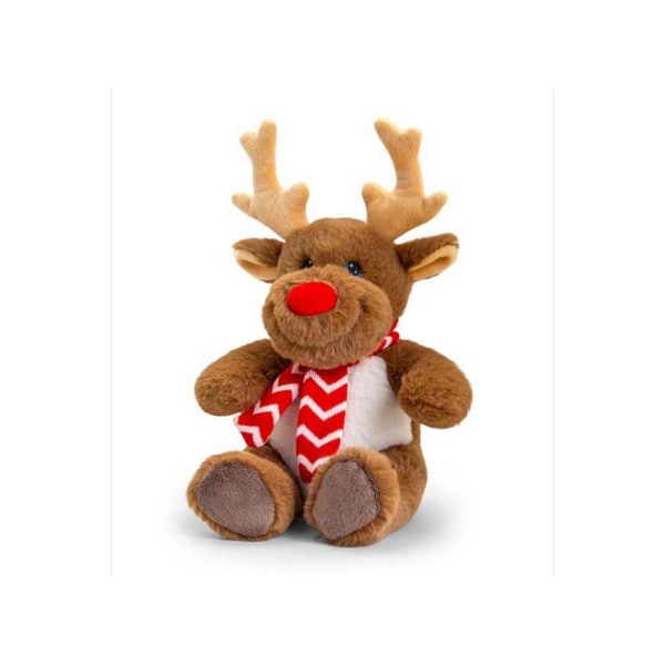 Kölleksaker Keeleco Reindeer Christmas Plyschleksak 20cm Brun/Röd Brown/Red 20cm