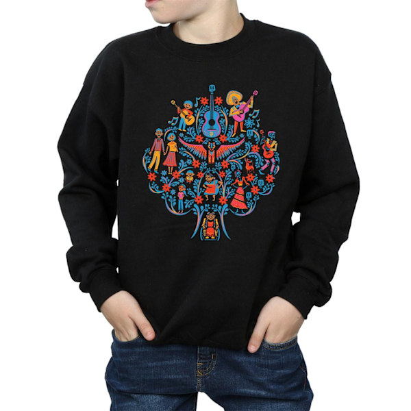 Disney Boys Coco Tree Pattern Sweatshirt 7-8 år Svart Black 7-8 Years