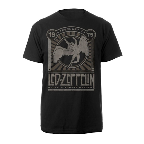 Led Zeppelin Unisex Adult Madison Square Garden 1975 T-Shirt XL Black XL