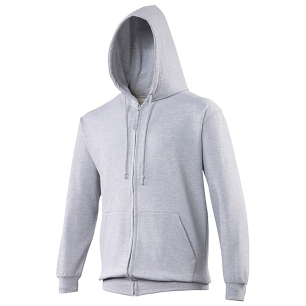 Awdis Plain Mens Hooded Full Zip Hoodie / Zoodie XL Ash Ash XL