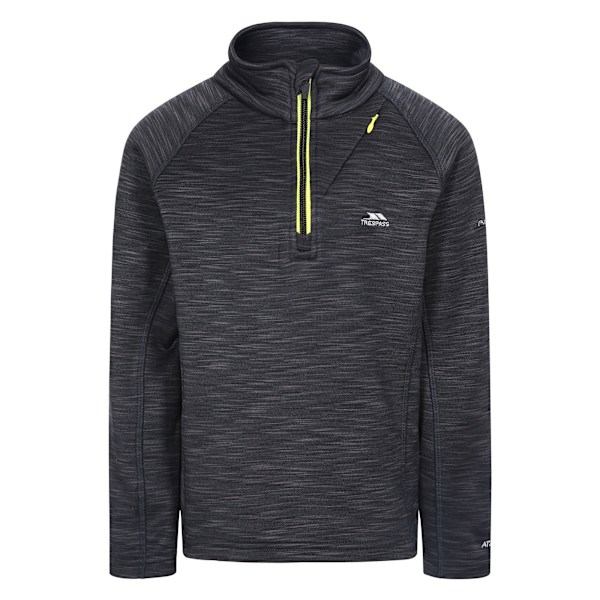 Trespass Edvin Fleece Top för pojkar 7/8 år Svart Marl Black Marl 7/8 Years