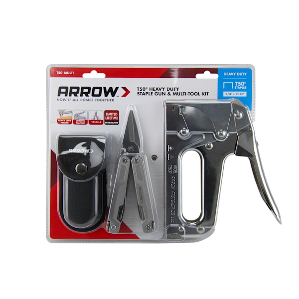 Arrow At50 Häftpistol Med Multiverktyg One Size Multi Colou Multi Colour One Size