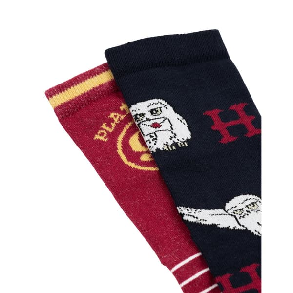 Harry Potter Dam/Dam Hogwarts Mellanhöga Strumpor (5-pack) Black/Maroon/Grey 4 UK-8 UK