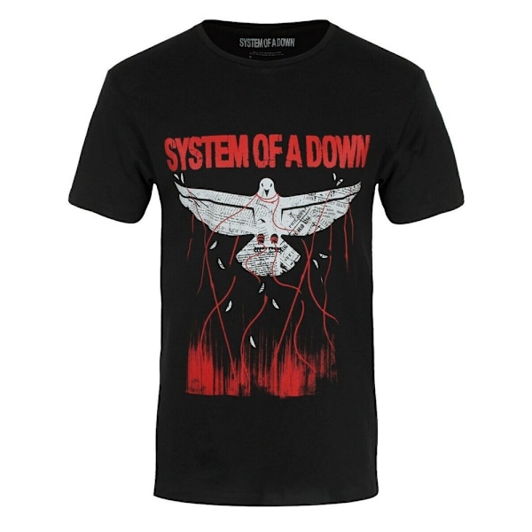 System Of A Down Unisex Adult Dove Overcome T-Shirt XL Svart Black XL