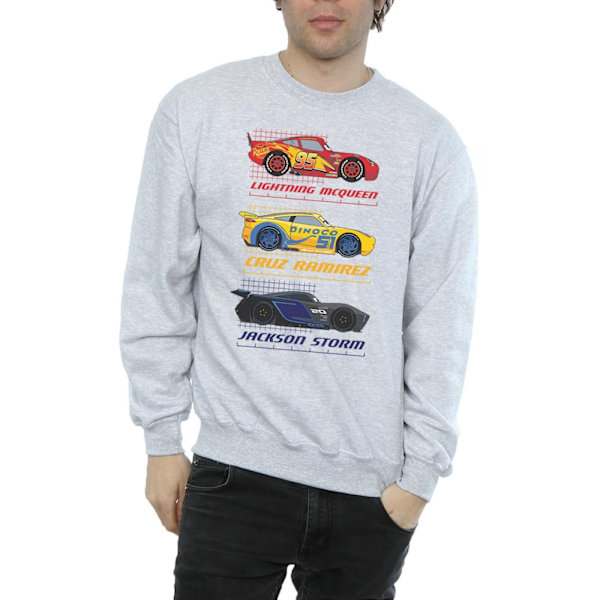 Cars Herr Racer Profil Bomullströja M Sports Grey Sports Grey M