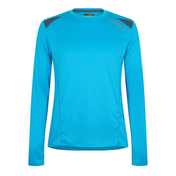 Diadora Långärmad Performance T-shirt för män S Blå Blue S