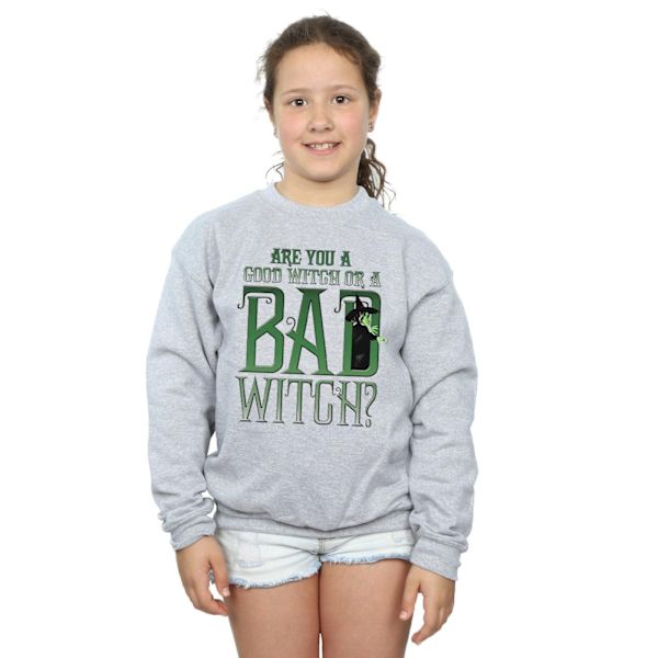 Trollkarlen från Oz Flickor Goda Häxan Onda Häxan Sweatshirt 7-8 År Sports Grey 7-8 Years